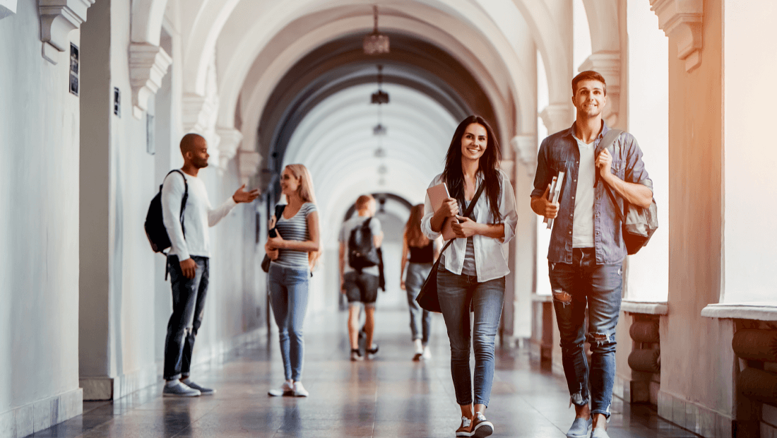 classmates walking